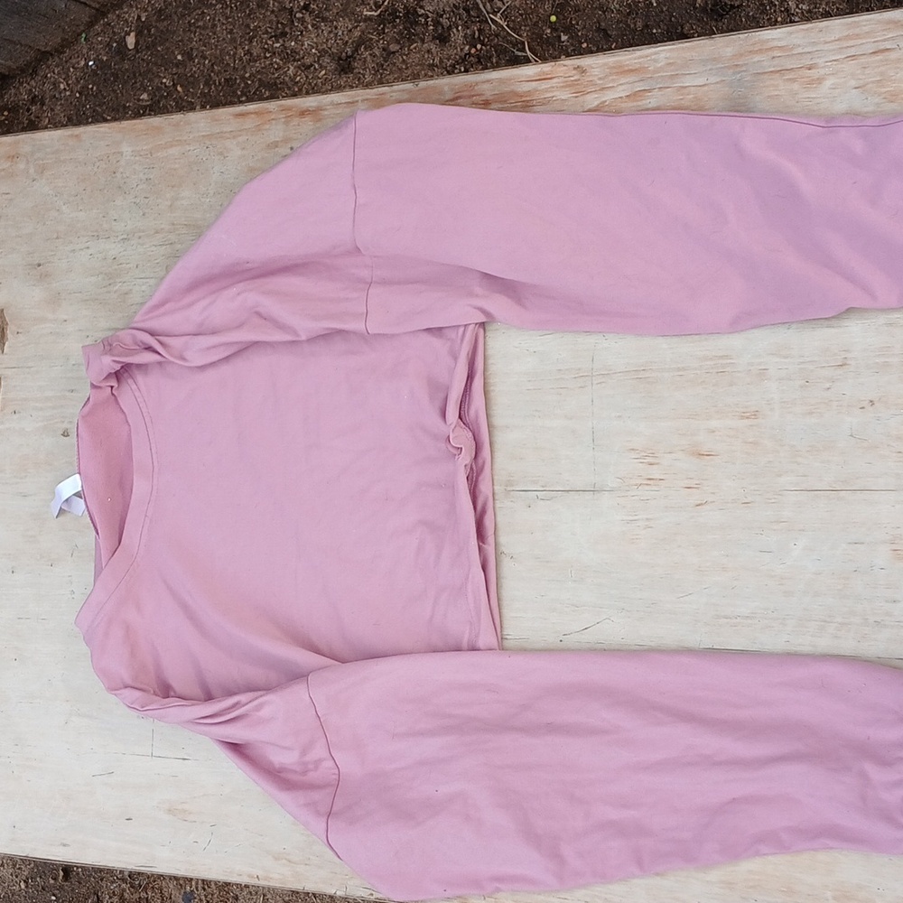 Pink cropped hoodie